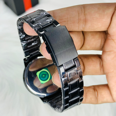 Men Stainless Steel Watch Spinning Alloy Wheel